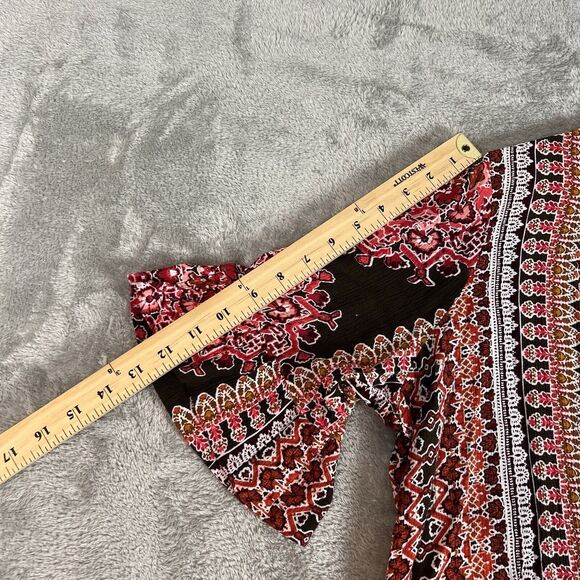 Live & Let Live Woman’s‎ Plus Size 1X Tunic Boho Artsy Top  Beads Bell Sleeves - Picture 7 of 10